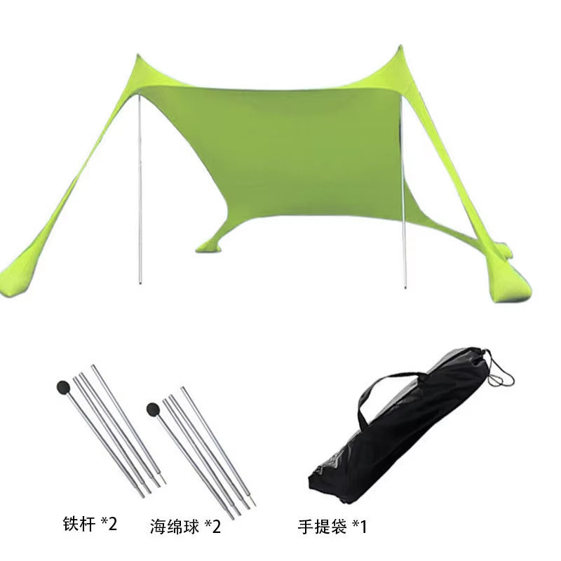 Beach Tent Sunshade Awning Ultralight Sun Shelter for Sea Outdoor UV Resistant Patio Shade Sun Awning for the Beach Sun Awning
