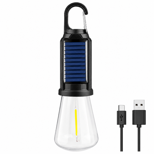 Bombilla LED Solar Recargable para Camping, Emergencias y Exterior