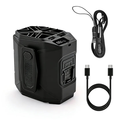 10000Mah Waist Fan Wearable Waist Fan 5-Speed Lightweight 40H Outdoor Hands-Free Cooling Work Site Travel Ooutdoor Long-Distance